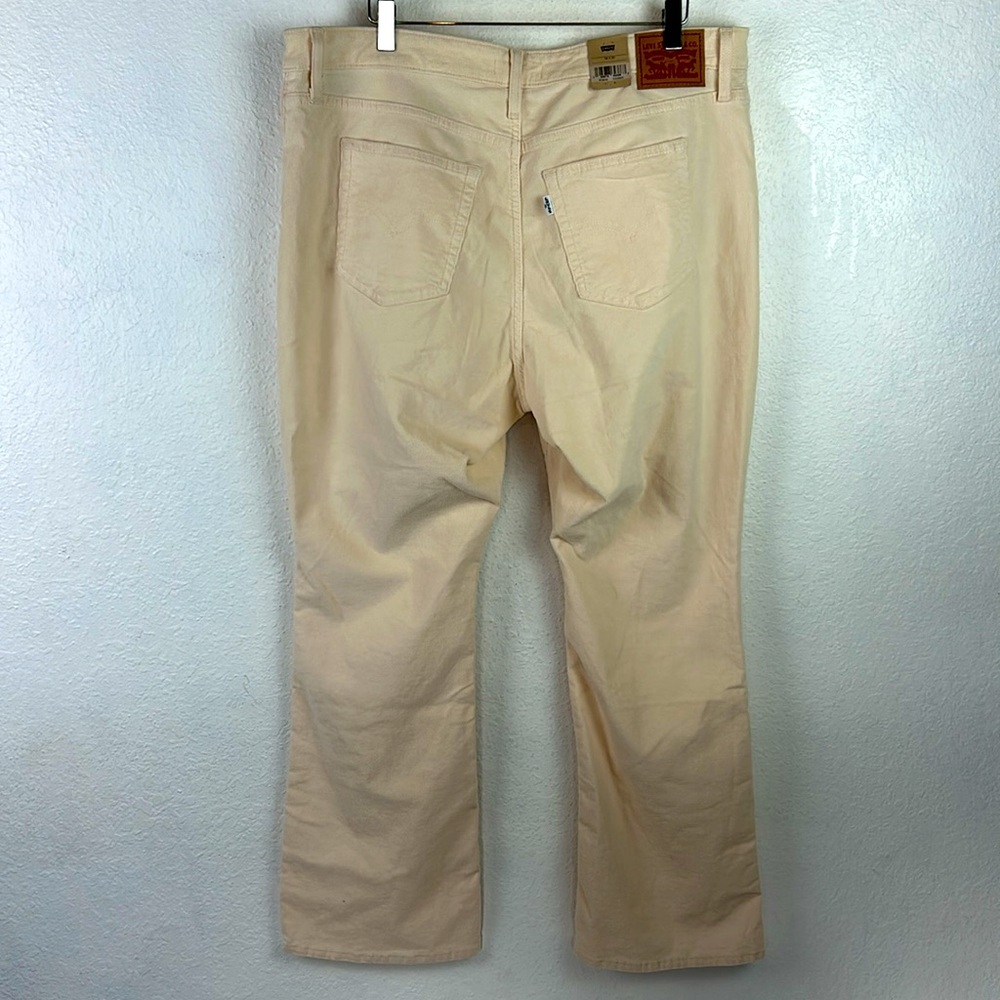 NWT Levi's 725 HIGH RISE BOOTCUT CORDUROY WOMEN'S PANTS Whitecap 34 x 30 - Picture 8 of 10